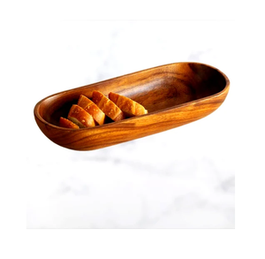 Fruta de madera Snack Candy Bandeja para servir Masa Servidor tazón Venta al por mayor Utensilios de cocina Acacia Madera frutas tazón de masa - Product Image 5