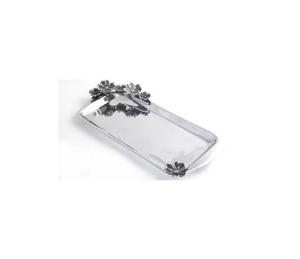 Bandeja de servicio de diseño atractivo en Metal Color blanco y dorado Chocolates Comida Bocadillos y bandeja de comida para uso en restaurante - Product Image 1