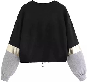 Sudadera elegante para mujer, jersey con hombros caídos, sudadera para mujer en diferentes estilos, sudadera con logotipo personalizado para mujer - Product Image 4