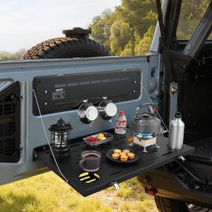 Para <span class=keywords><strong>Ford</strong></span> <span class=keywords><strong>Bronco</strong></span> 2021-2025, mesa plegable con panel Molle, estante de almacenamiento de carga para puerta trasera, portaequipajes - Product Image 2