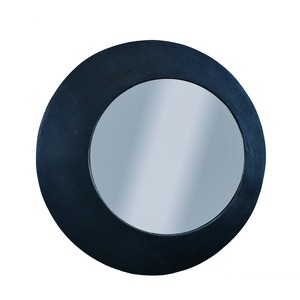 Installation de miroir rond en alliage d'aluminium personnalisé avec grand cadre en or noir Miroir mural décoratif pour salle de bain - Product Image 1