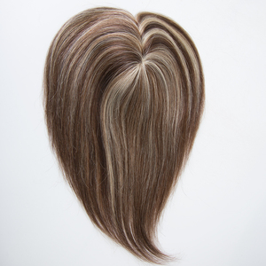Topper de Cabello Mono de 3x5 Pulgadas - para Parte Lateral y Corona - Fácil de Usar para Principiantes, Fácil de Fijar con Clips, Aspecto Natural - Product Image 1