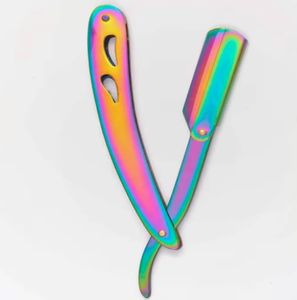 ANAAIF ENTERPRISES Rasoir de sécurité à bord droit en acier inoxydable pour hommes avec logo personnalisé Rasoir de rasage de cheveux de salon de coiffure en gros - Product Image 4