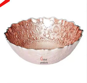 Tazón para servir de forma redonda de acero inoxidable con acabado dorado de calidad estándar para restaurante y bar de hotel - Product Image 2