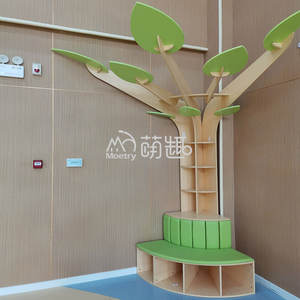 모에트리 맞춤 디자인 스탠드형 나무 책장, 유아 및 아동용 서재 책꽂이 원목 서재 가구 - Product Image 4