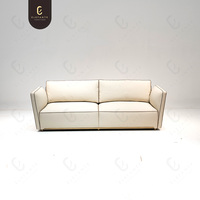Haut de gamme élégant luxueux en cuir véritable canapé sectionnel mobilier moderne Modualr canapé crème Premium salon canapés ensemble