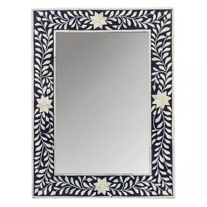 La mejor decoración de espejo de pared con incrustaciones de hueso, espejo de pared decorativo de diseño único de Crescent Crafts - Product Image 1