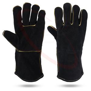 Gants en cuir de vachette fendu de la meilleure qualité Gants de sécurité pour les mains de soudage Tig avec protection maximale Doublure complète Style du pouce de l'aile - Product Image 4