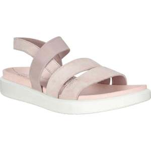 Sandali piatti ECCO da donna Yuma, modello alto con punta aperta e funzione antiscivolo, ciabatte estive illuminate in nabuk grigio, taglia specifica - Product Image 1