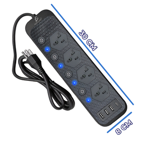 Multipresa Intelligente Universale con 4 Prese, 3 USB e 1 Porta Type-C per Ricarica Rapida e Sicura, Cavo di Prolunga da 5m - Product Image 4