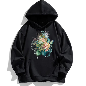 Your Own Style High Quality Private Label Winter Long Printed Streetwear Women's <b>Hoodies</b> Custom Made Low Price <b>Polyester</b>/Cotton - Product Image 2