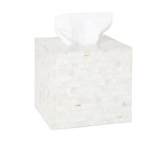 Caja de pañuelos hecha de madreperla Blanca Pura, servilletero de lujo más vendido para servilletero decorativo de mesa, caja de pañuelos - Product Image 3
