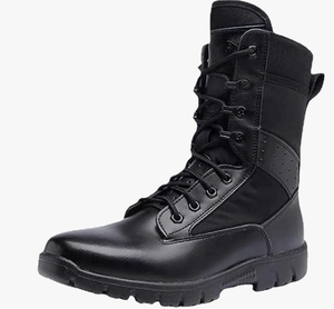 <b>Mens</b> Ceremonial Tactical Work Boots Lightweight Leather Motorcycle & Outdoor Boots - Product Image 1