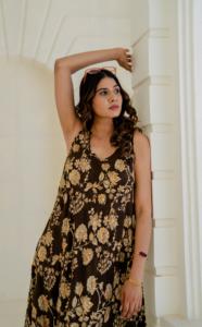 Cerulean Tribal Print Halter Neck <b>Maxi</b> <b>Dress</b> Boho Island Resort Wear Backless Sundress Airy Blue and <b>White</b> Voyage Clothing - Product Image 4