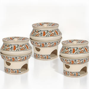 Elegante juego de platos de frotamiento de cerámica de 8L, Buffetware de calidad superior, pintura con acabado de piedra para hoteles, restaurantes, eventos, Catering - Product Image 4