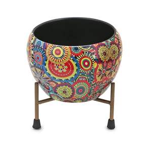 Classic Eco-Friendly Metal Flower Vase Planter with Iron Stand <b>for</b> Indoor and <b>Garden</b> Decor - Product Image 2