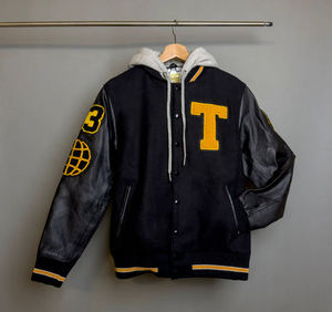 Vestes d'université de corps en laine pour hommes, bombardier de baseball, manches en cuir, vestes d'université pour hommes, meilleures tendances, vente en gros sur mesure - Product Image 3