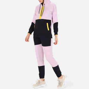 Nouveaux ensembles de survêtements d'hiver respirants pour femmes, 100 % coton biologique, personnalisables, vêtements de sport de haute qualité pour la salle de sport - Product Image 2