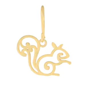 Eichhörnchen baumeln handgemachte Sterling Silber niedlich 18 Karat Gold Vermeil Geschenk Tier Natur inspiriert Inspi Metall Anpassung Ohrringe