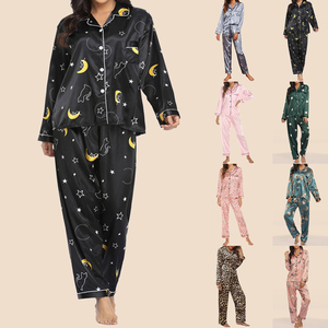 Conjunto de ropa de noche con logotipo personalizado, nuevo diseño 2023, Camiseta de algodón 100% y conjuntos de ropa de noche corta, ropa de dormir cómoda con cuello en V para mujer - Product Image 6