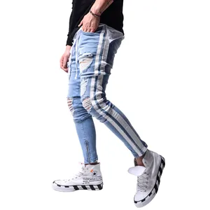 डार्क फेस प्रिंट वाइड जींस पुरुषों की हाई स्ट्रीट फैशन जींस पैंट काले सीधे पैर वाले डेनिम पैंट ट्रेंडी हिप हॉप
