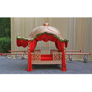 Doli Palki de Mariage Pakistanais, Entrée de la Mariée, Plaqué Or, Luxe, Bois, Portable, Taille Personnalisée pour les Événements de Mariage - Product Image 4