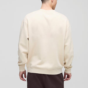 Sudadera básica de algodón 100% de color sólido con cuello redondo de gran tamaño hecha a medida al por mayor sudaderas con capucha y sudadera con logotipo bordado personalizado - Product Image 6