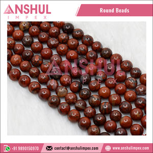 Cuentas Redondas de Jaspe Poppy de Grado Puro Curativo de Calidad Premium, Superficie Lisa, 8mm, para Fabricación de Joyas de Anshul Impex - Product Image 3