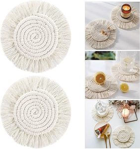 Best Theme Design Cotton Rope <b>Table</b> <b>Coaster</b> Best for Parties and Other Functions Tableware Decorative Beast Design <b>Coaster</b> - Product Image 5
