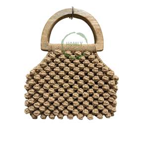 Pochette de style nouveau en matériau écologique sac de mode en macramé fait à la main design personnalisé de l'Inde - Product Image 2