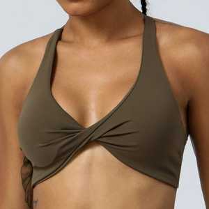 Sujetadores de yoga deportivos ajustados de secado rápido para mujeres americanas europeas, ropa íntima de fitness desnuda para correr al aire libre - Product Image 4