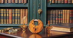 Functional Brass Lion Padlock with Keys Golden Working Lock by Category Padlocks - Product Image 4