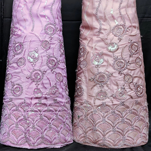 ชุด lehenga choli ตาข่ายสีชมพูออกแบบโดยดีไซเนอร์ด้วยการปักเลื่อมหนาและ4ด้านขอบ dupatta ทำงานสำหรับงานปาร์ตี้ไหวพริบ2.8M - Product Image 1