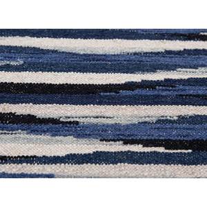 Alfombra de Lana Tejida Plana Gris y Negra Indusbar ADWL-13142, Diseño Rectangular a Rayas para Decoración de Sala de Estar y Pasillo Juvenil - Product Image 3