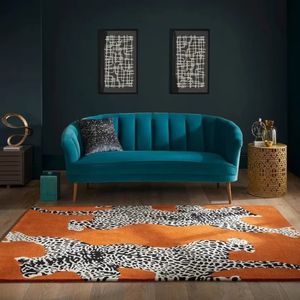 100% Woolen Hand Tufted Leopard Animal Print Area Rug Non Slip Modern <b>Runner</b> Rug <b>Mat</b> <b>for</b> Home Wholesale - Product Image 2