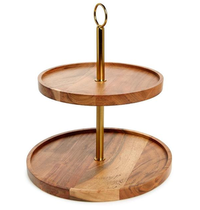 Soporte de pastel de madera Nueva llegada Bandeja de madera ecológica Soporte de pastel redondo personalizable Fabricación Precio más bajo - Product Image 3