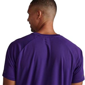 Top de entrenamiento atlético de secado rápido: camiseta morada de manga larga sin costuras para hombre en tela de poliéster - Product Image 2