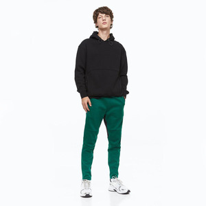 2023/24 haute qualité hommes Jogging pantalon vert foncé basique coupe droite Style décontracté avec cordon fermeture éclair poche nouveauté - Product Image 1