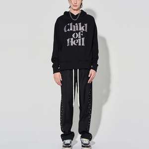 Sudadera con Capucha Unisex 100% Algodón Felpa con Pedrería, Sudadera Cálida con Adornos de Cristal, Ropa de Calle de Invierno, Moda al por Mayor Personalizable - Product Image 2