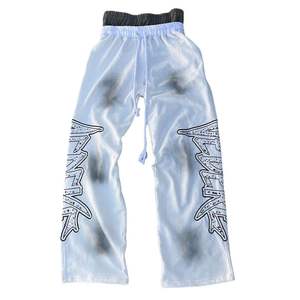 Pantalon de jogging pour homme avec logo brodé personnalisé par le fabricant, en coton léger, imperméable, décontracté, taille XL, double ceinture - Product Image 1