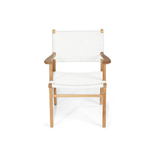 Modern Outdoor <b>Wooden</b> Dining <b>Chair</b> and Rope <b>Arm</b> <b>Chairs</b> for Garden, Hotel, Patio, and Outdoor Furniture From Teak Wood - Davin - Product Image 2