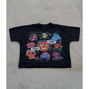 Camiseta con diseño de logotipo para hombre, camiseta personalizada con parte delantera y trasera, Camiseta de algodón 100% para hombre, Camiseta holgada estampada - Product Image 4