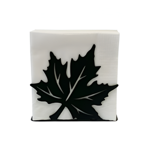 Restaurant Hotel Home Purpose Maple Leaf Design Metal <b>Black</b> Napkin Holder in Wholesale Price - Product Image 1