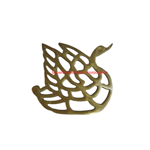 Dessous de plat en métal décoratif pour chat, support de plaque chauffante en fonte plaqué cuivre vintage pour la cuisine et la salle à manger, protecteur de table au design animal - Product Image 5