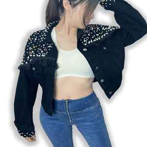 Vestes longues en jean pour femmes, grandes tailles, vente directe d'usine, haute qualité, personnalisées, collection 2024, très demandées. - Product Image 4