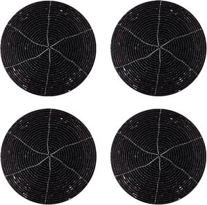 Best Decorative Tableware <b>Coaster</b> With Beast Design Round Wooden Glass <b>Beads</b> for Parties and Other Functions Table Pad/Mat - Product Image 2