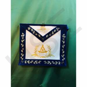 Conjunto de Regalia Masónica Bordada a Mano para Maestro Masón: Mandil de Logia Azul y Collar de Cadena - Product Image 5