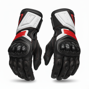 Gants de moto sur mesure, protection CE, cuir perforé respirant, fournisseur de commande d'essai à faible MOQ - Product Image 6