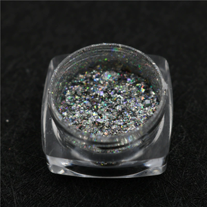 Poudre de paillettes holographiques chromées pour ongles, pigment acrylique, poussière réfléchissante pour manucure DIY, nail art - Product Image 3