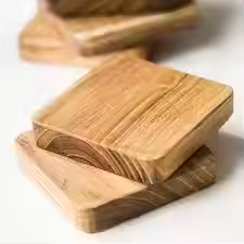 Wooden <b>Coaster</b> <b>Set</b> Elegant Durable and Stylish walnut <b>coasters</b> premium quality <b>coaster</b> by crescent crafts - Product Image 2